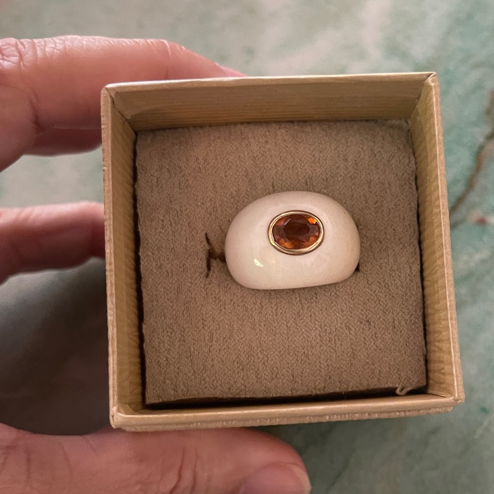 Ceramic And Citrine Statement Ring - image 2